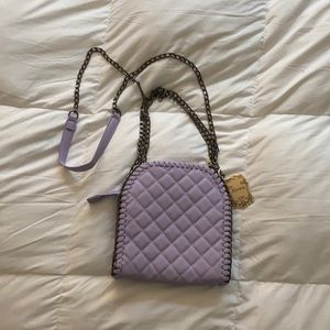 NWT quilted leather purple purse